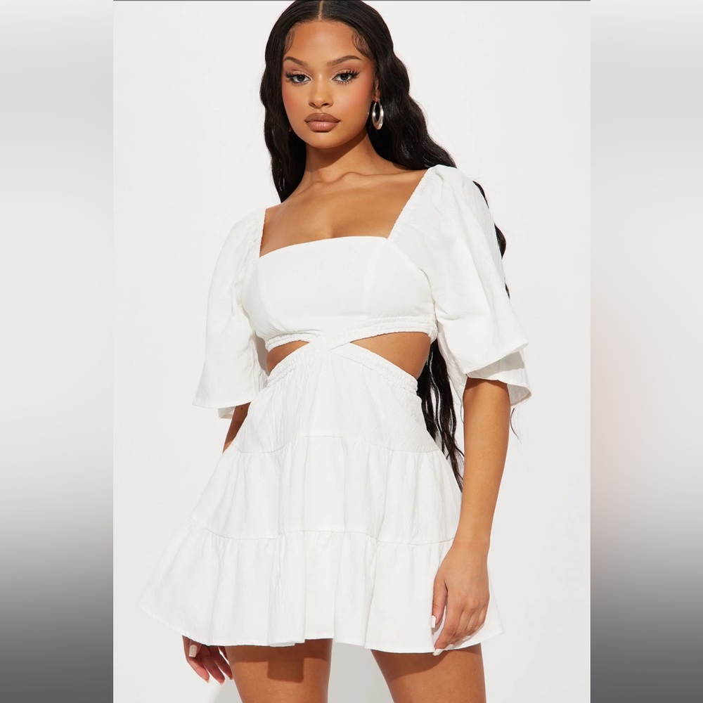 Fashionova Dilara Mini White Dress
